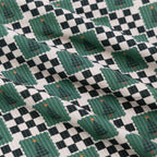 Checkered Christmas Trees Small Ribbed Two-Piece Set