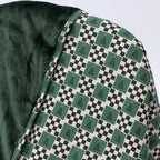 Checkered Christmas Trees Small Ribbed Toddler Blanket