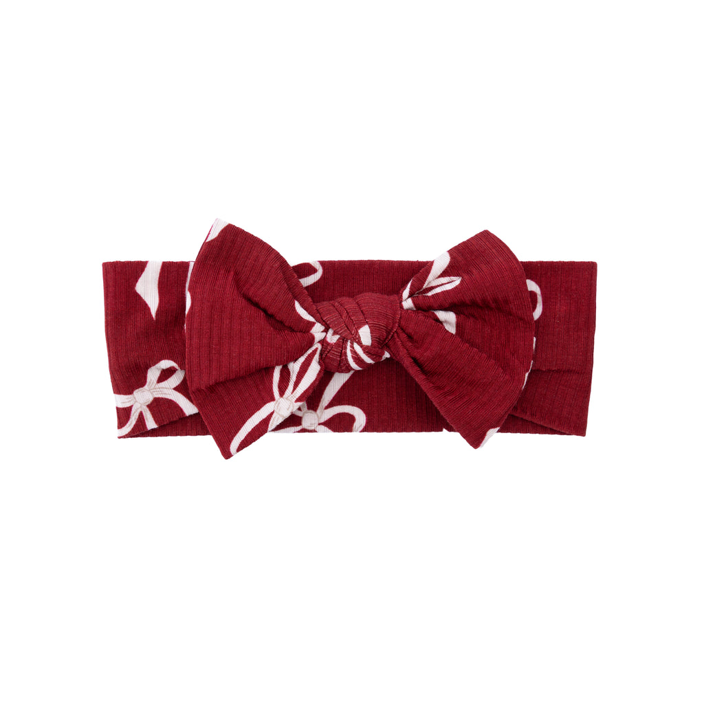Coquette Bows Red Small Ribbed Bow