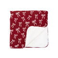 Coquette Bows Red Small Ribbed Youth Blanket