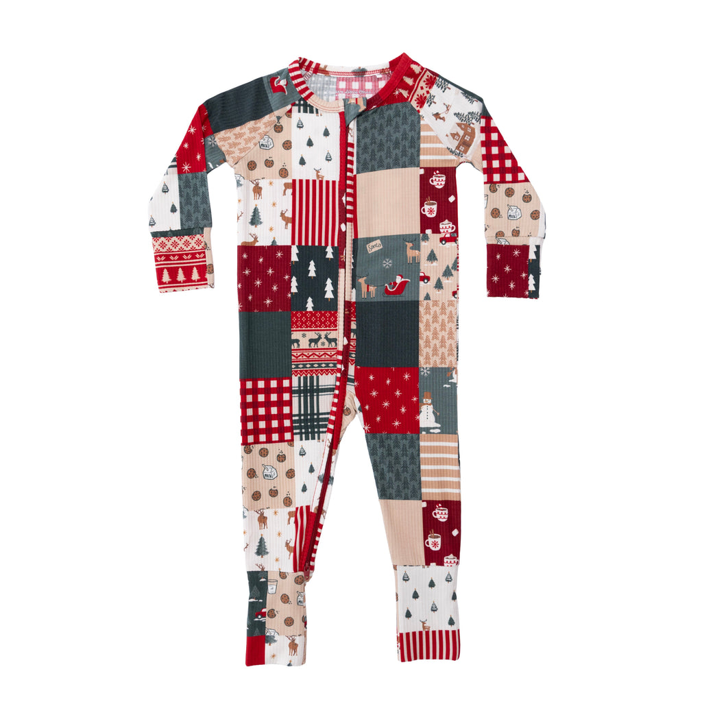 Patchwork Small Ribbed Zip Romper