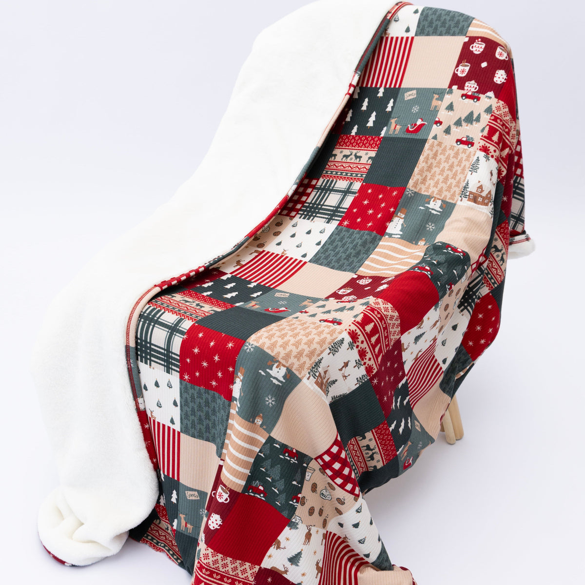 Patchwork Small Ribbed Adult Blanket