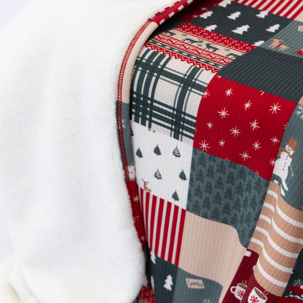 Patchwork Small Ribbed Adult Blanket