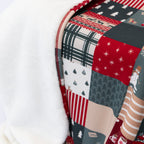 Patchwork Small Ribbed Adult Blanket