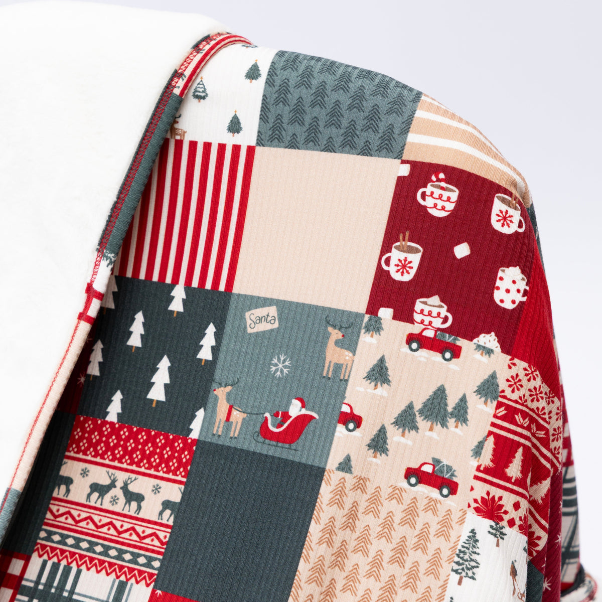 Patchwork Small Ribbed Adult Blanket