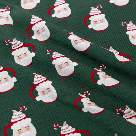 Santa Mug Small Ribbed Two-Piece Set