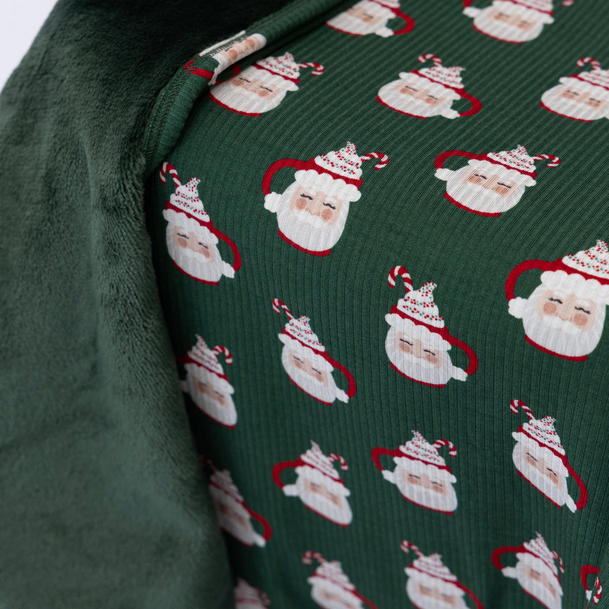 Santa Mug Small Ribbed Toddler Blanket