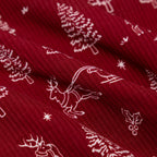Reindeer & Santa Sleigh Small Ribbed Two-Piece Set
