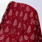Reindeer & Santa Sleigh Small Ribbed Youth Blanket