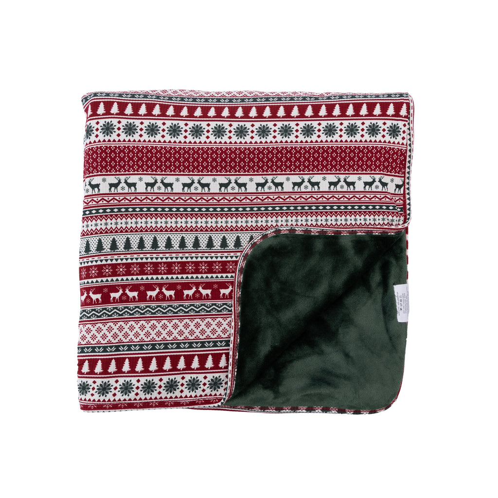 Christmas Sweater Stripe Small Ribbed Adult Blanket