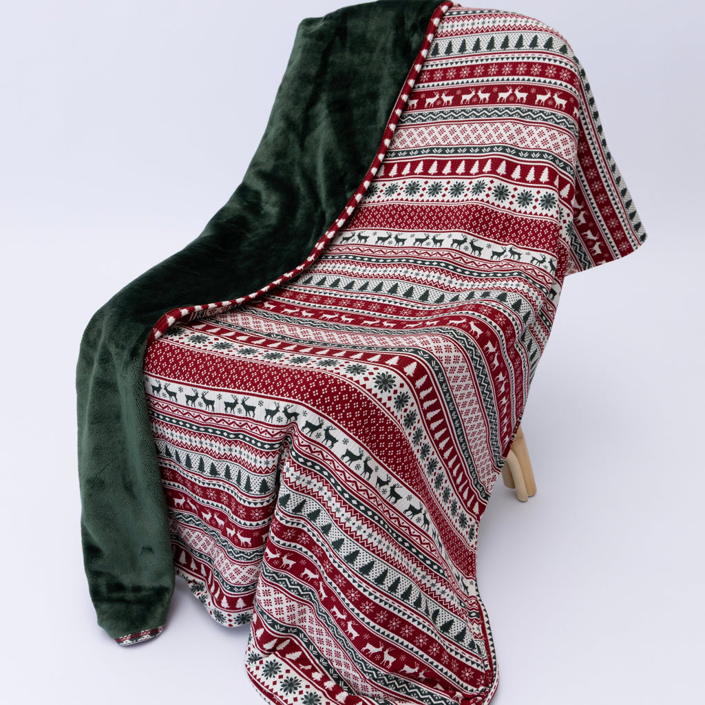 Christmas Sweater Stripe Small Ribbed Adult Blanket