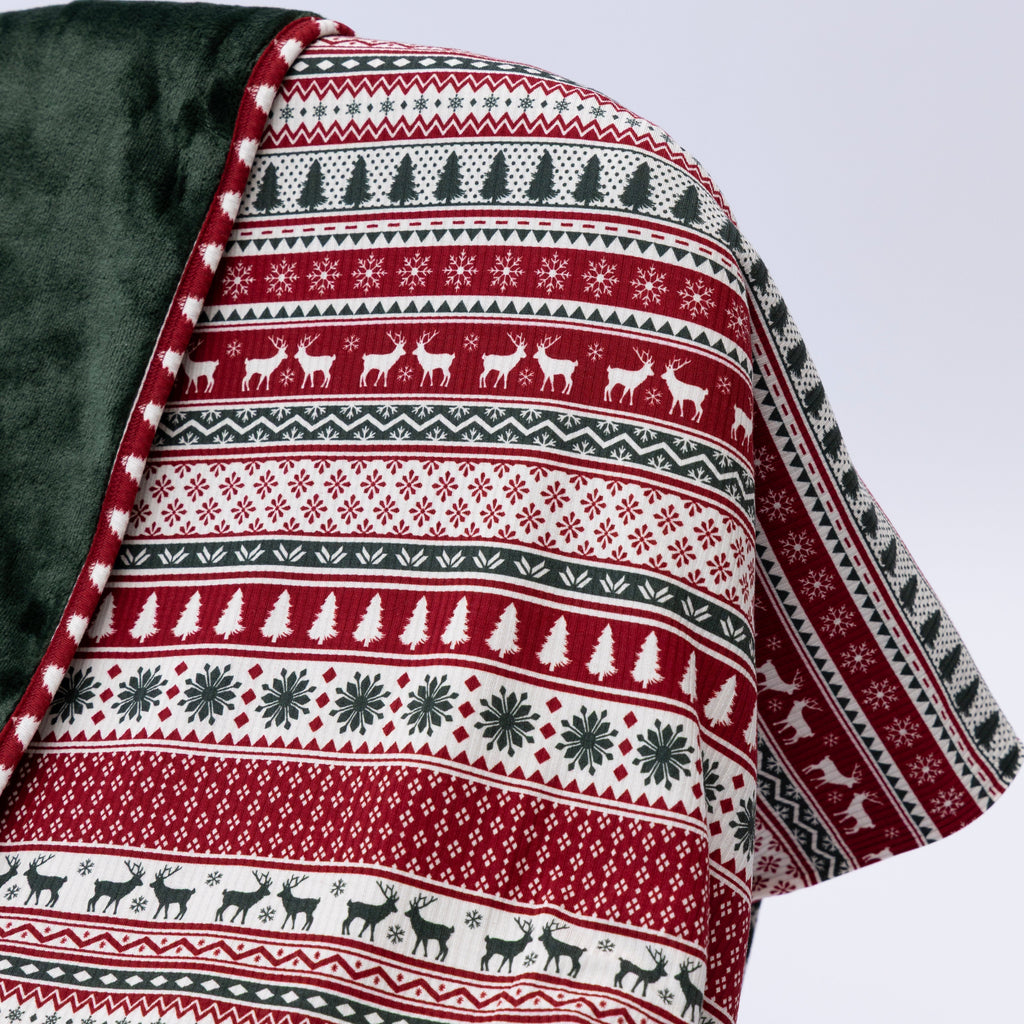 Christmas Sweater Stripe Small Ribbed Adult Blanket