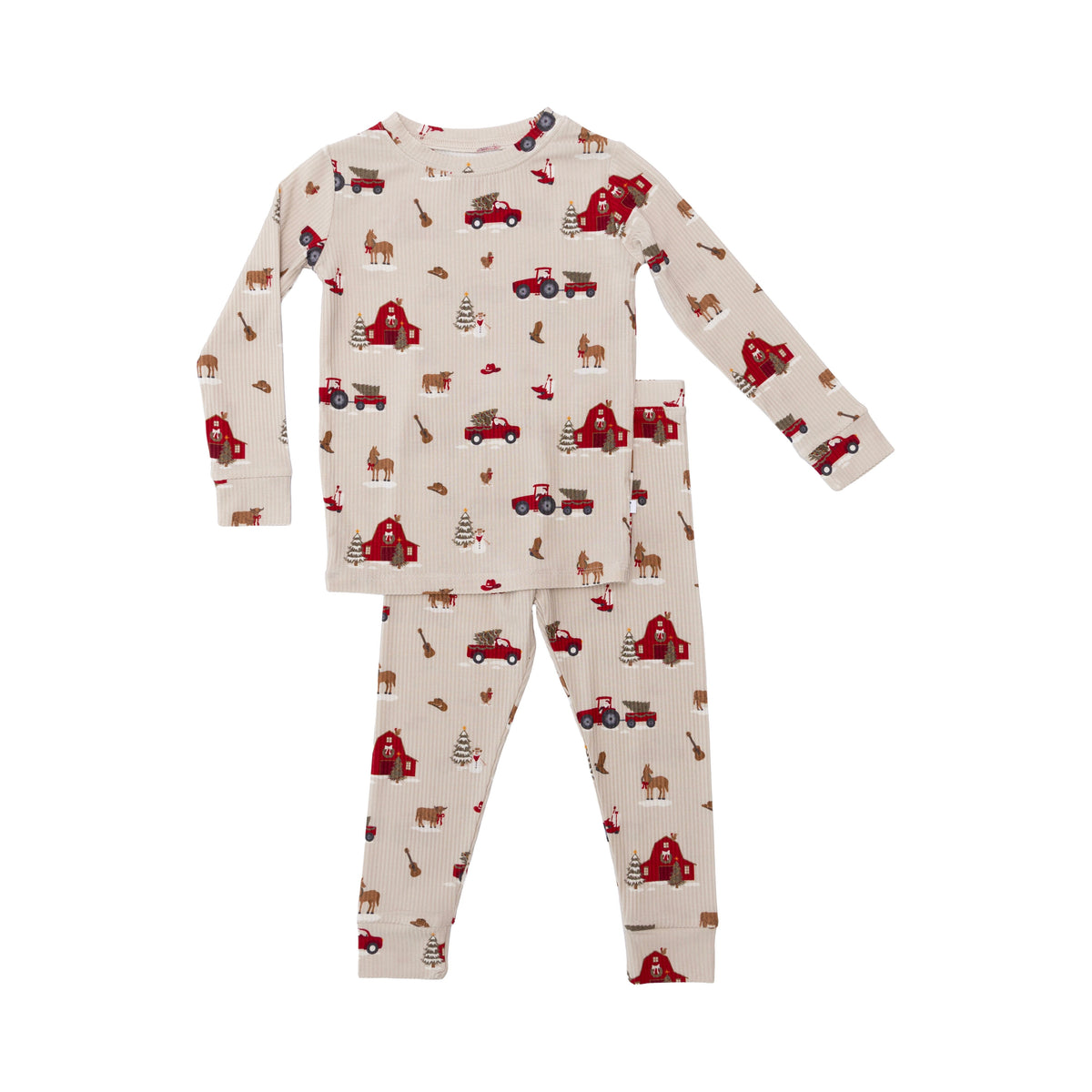 Country Christmas Small Ribbed Two-Piece Set