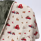 Country Christmas Small Ribbed Toddler Blanket