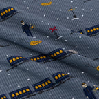 Christmas Trains Small Ribbed Men's Pants