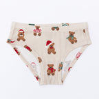 Coquette Bows Red, Teddy Bear and Patchwork Small Ribbed Underwear 3 pack