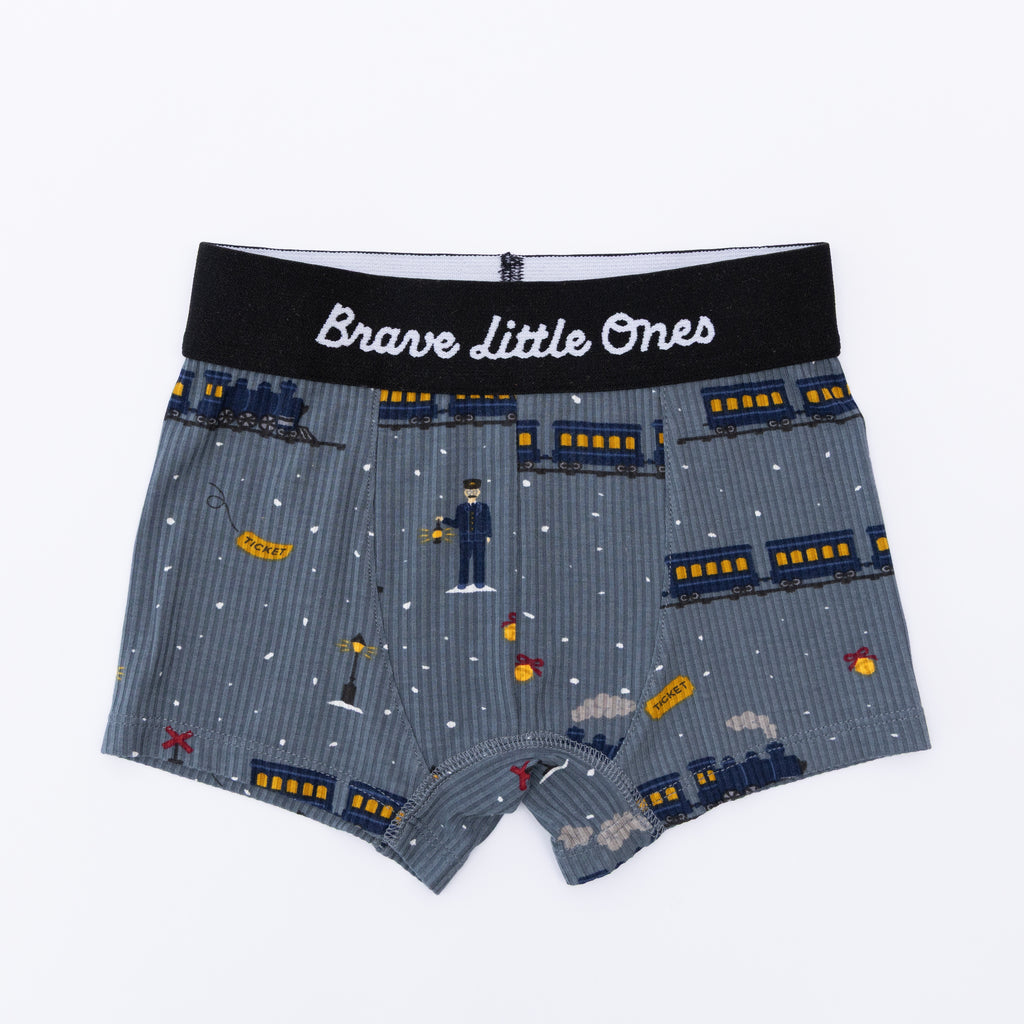 Checkered Christmas Trees, Red Christmas Trucks and Christmas Trains Boxer Brief 3 pack