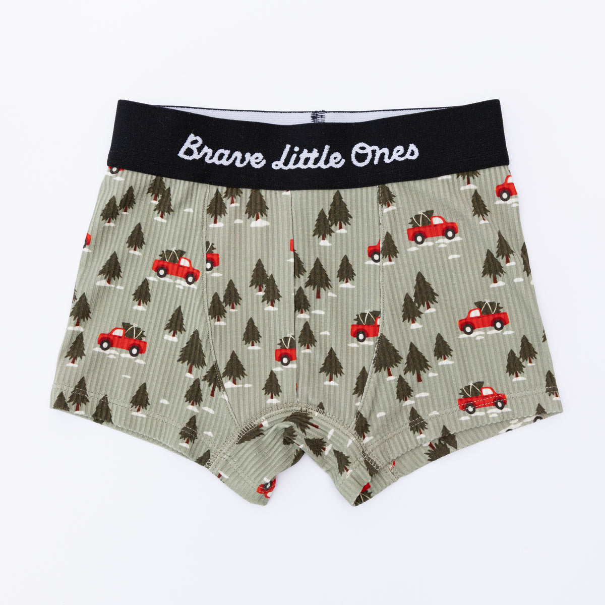 Checkered Christmas Trees, Red Christmas Trucks and Christmas Trains Boxer Brief 3 pack
