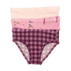Gymnastics, Plum Gingham and Ballet Pink Underwear 3 pack