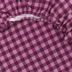 Plum Gingham Twin Sheet With Pillow Case