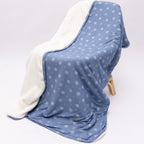 Snowflakes Small Ribbed Toddler Blanket