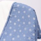 Snowflakes Small Ribbed Toddler Blanket