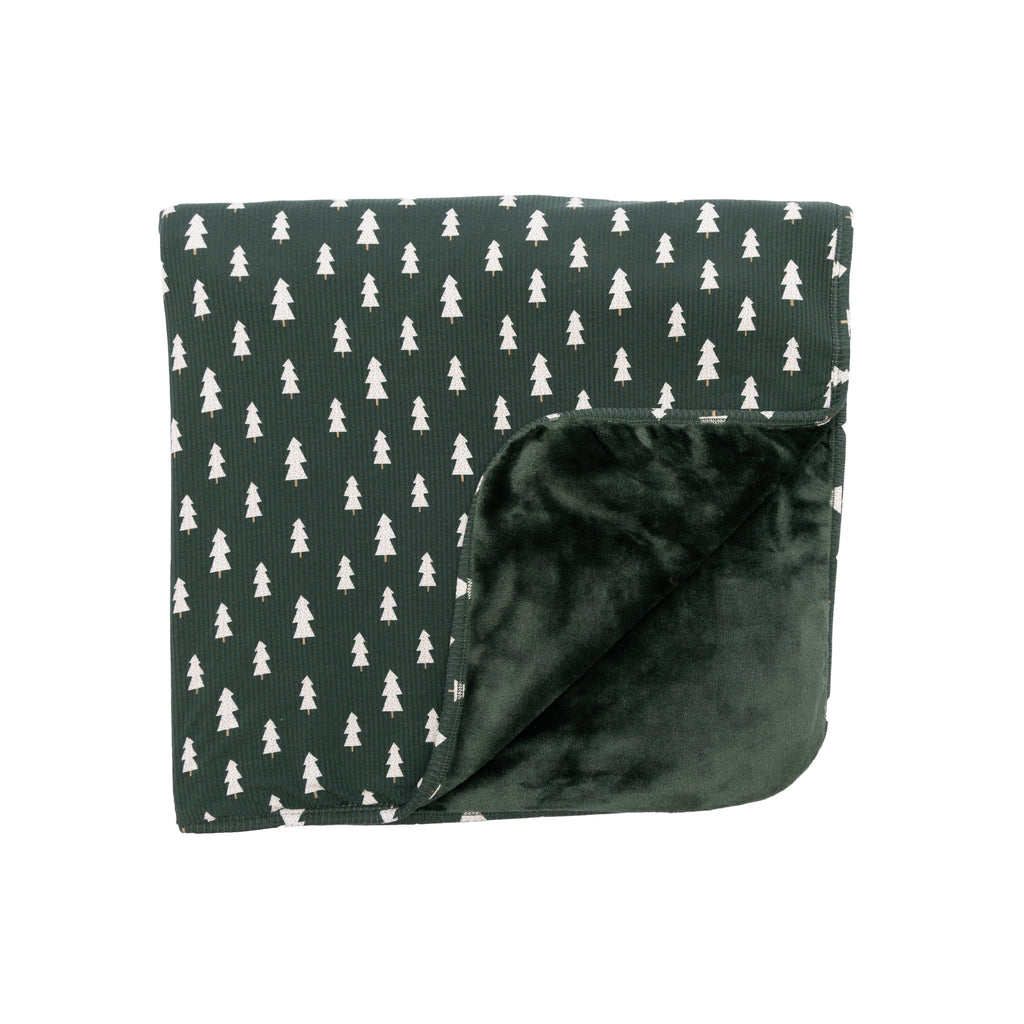 Christmas Trees Small Ribbed Toddler Blanket