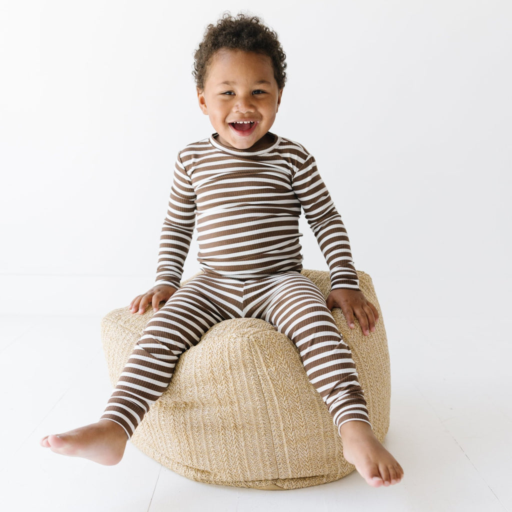 Pinecone Big Stripe Small Ribbed Two-Piece Set