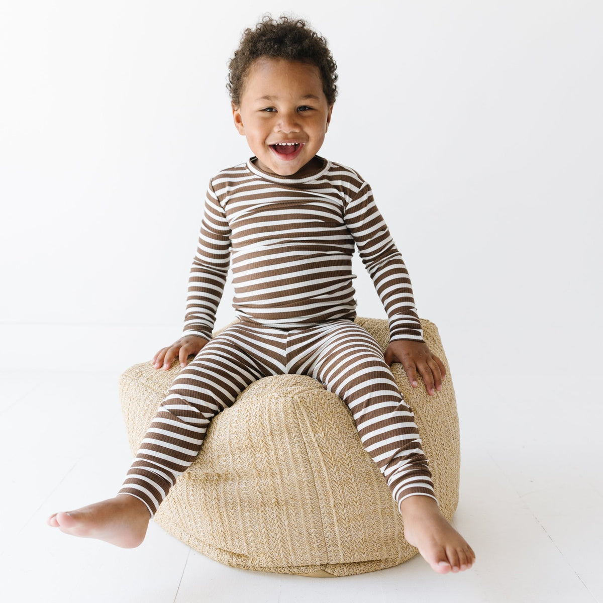 Pinecone Big Stripe Small Ribbed Two-Piece Set