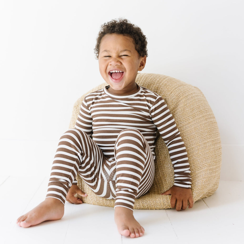 Pinecone Big Stripe Small Ribbed Two-Piece Set