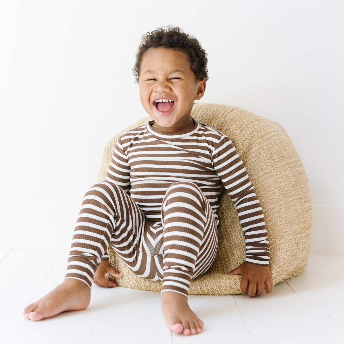 Pinecone Big Stripe Small Ribbed Two-Piece Set