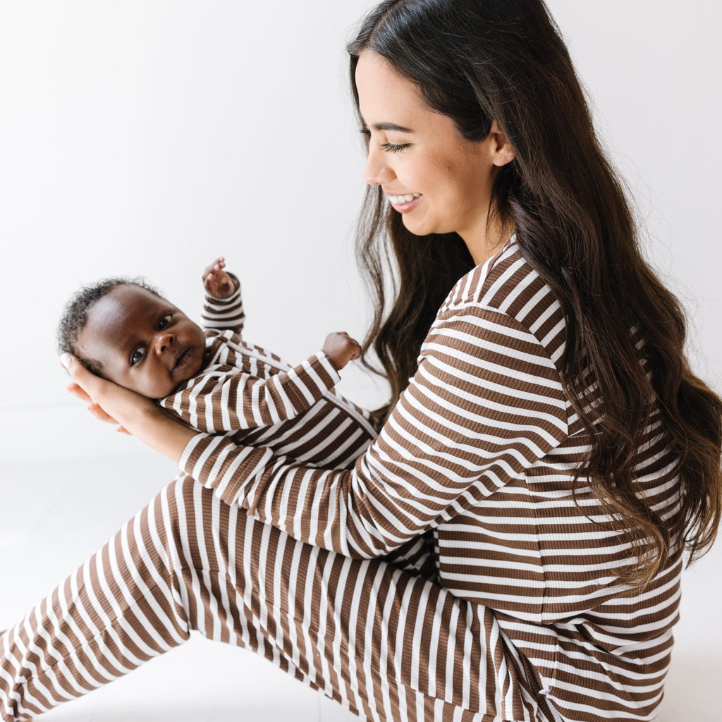 Pinecone Big Stripe Small Ribbed Zip Romper