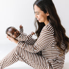 Pinecone Big Stripe Small Ribbed Zip Romper