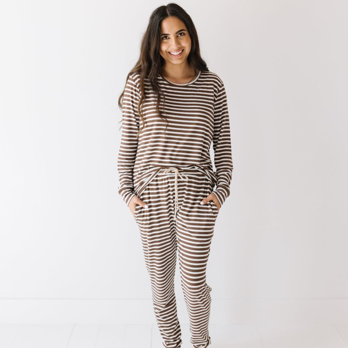 Pinecone Big Stripe Small Ribbed Women's Matching Set