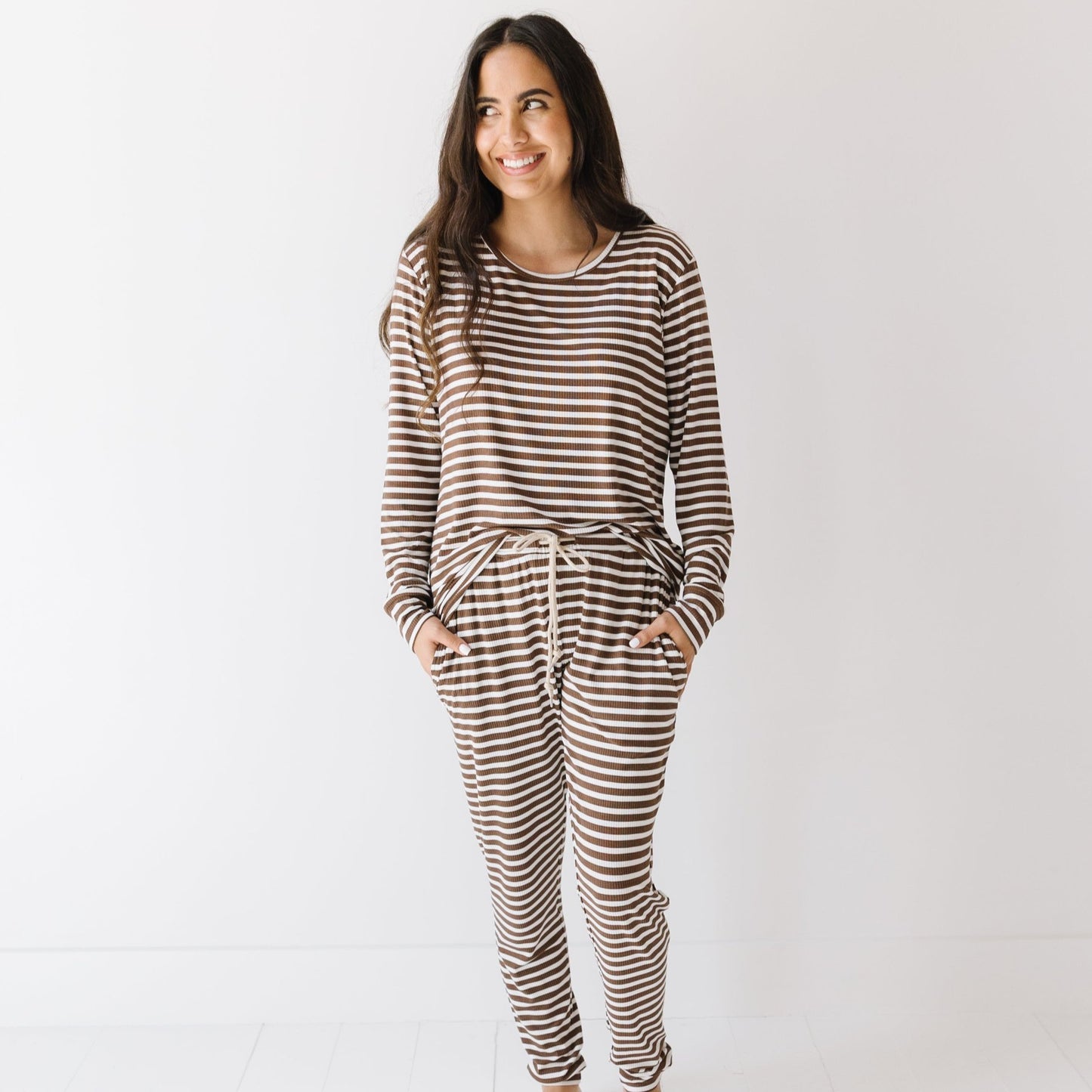 Pinecone Big Stripe Small Ribbed Women's Matching Set