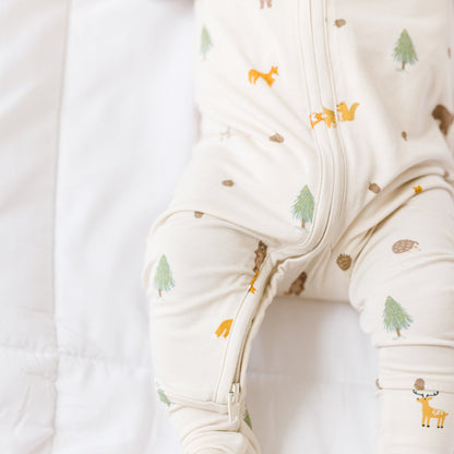 Woodland Animals Zip Romper