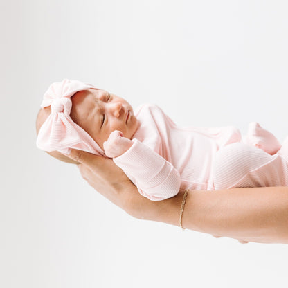 Ballet Pink Small Ribbed Zip Romper