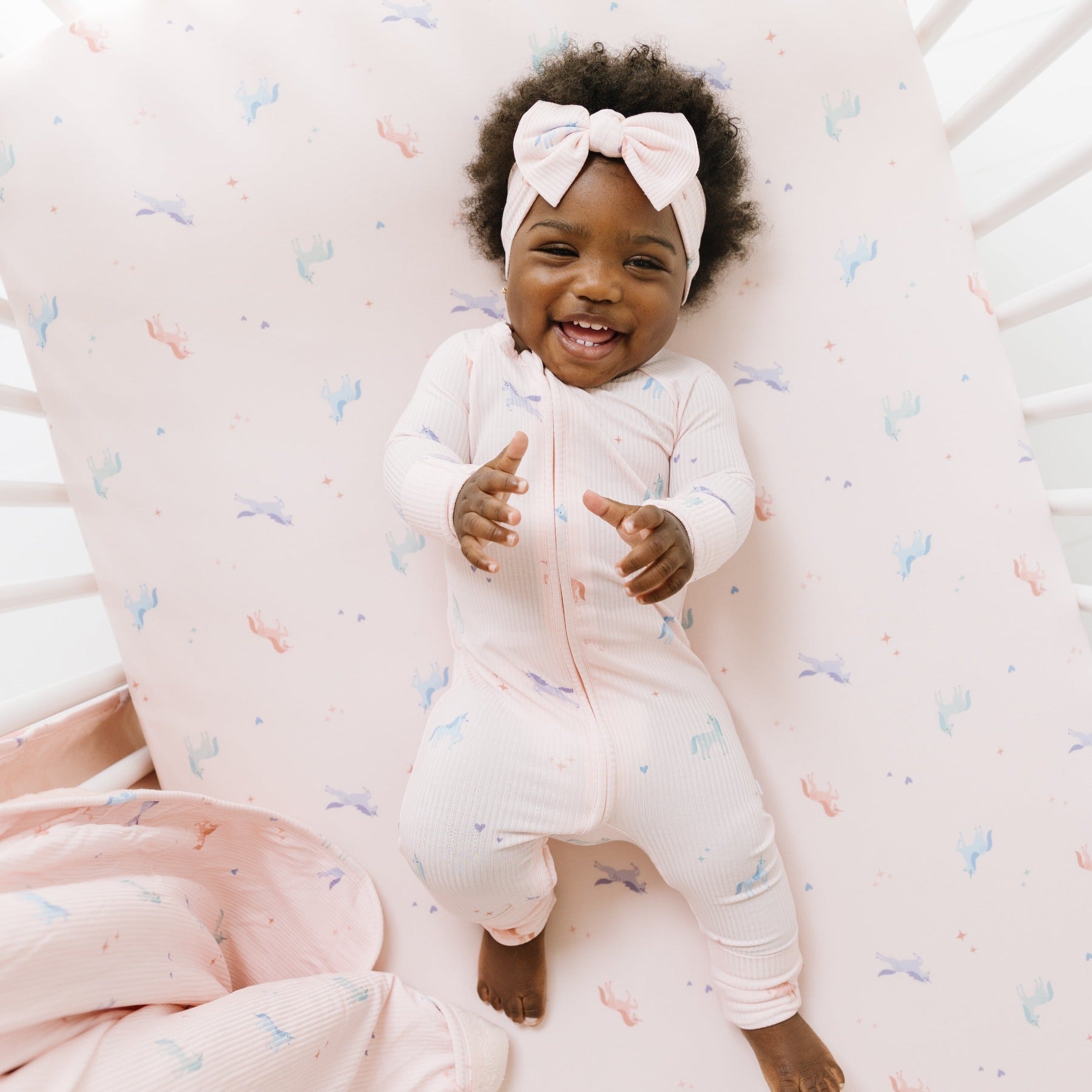 Unicorns Small Ribbed Bow