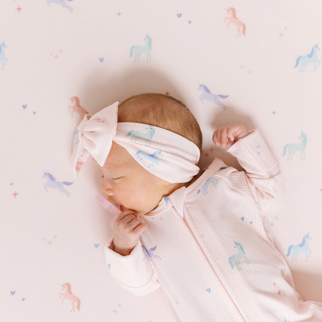 Unicorns Small Ribbed Bow