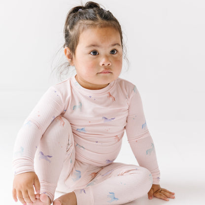 Unicorns Small Ribbed Two-Piece Set