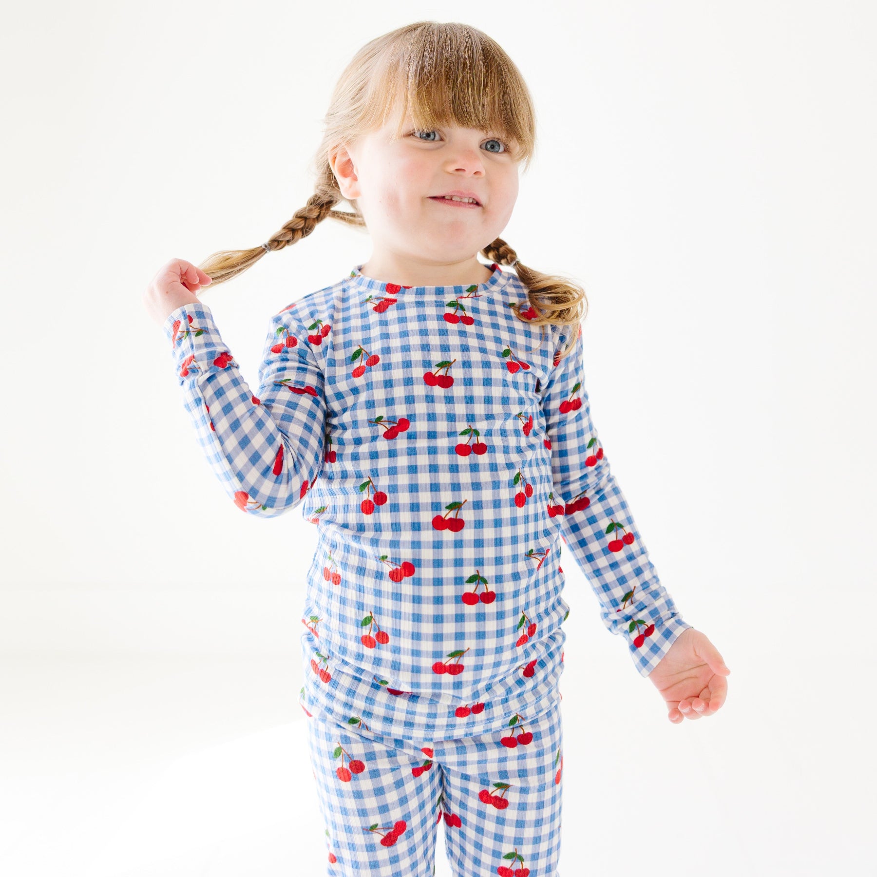 Vintage Cherries Small Ribbed Two-Piece Set