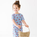 Vintage Cherries Small Ribbed Shorts Two-Piece Set