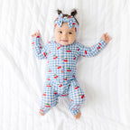 Vintage Cherries Small Ribbed Bow