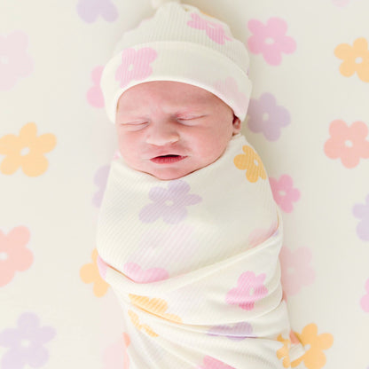 Big Daisies Small Ribbed Swaddle Set