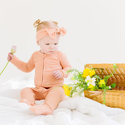 Coral Small Ribbed Zip Romper