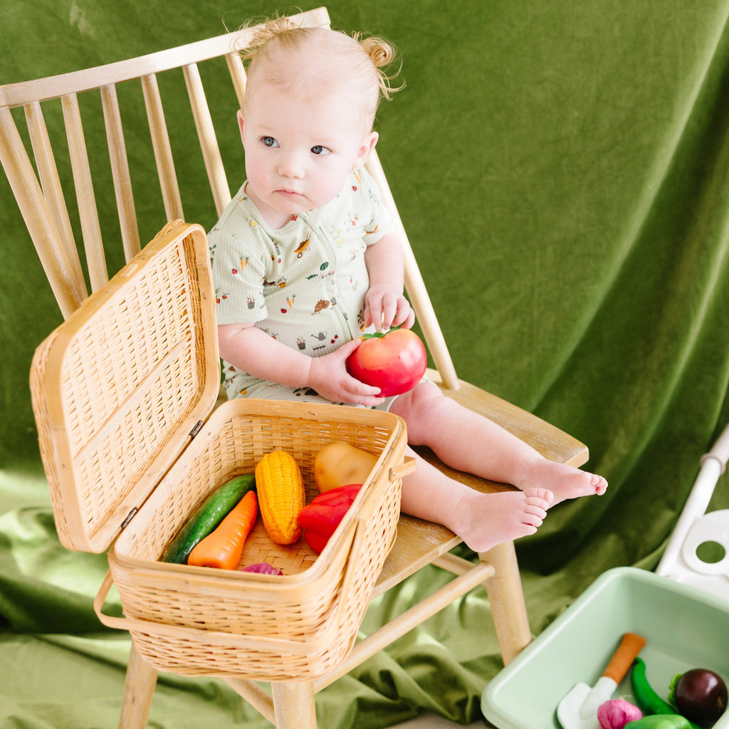 Backyard Garden Small Ribbed Summer Zip Romper