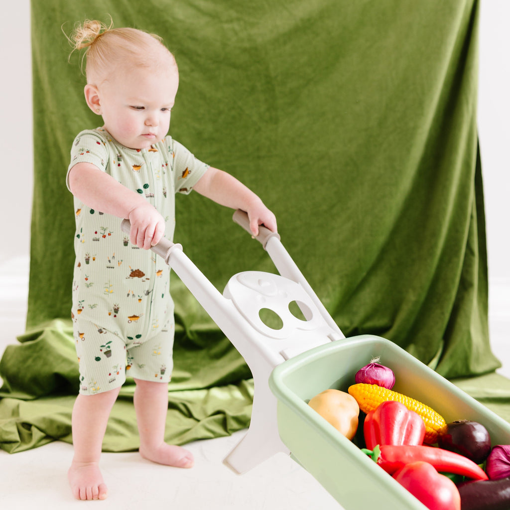 Backyard Garden Small Ribbed Summer Zip Romper