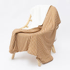 Caramel Small Gingham Toddler Blanket
