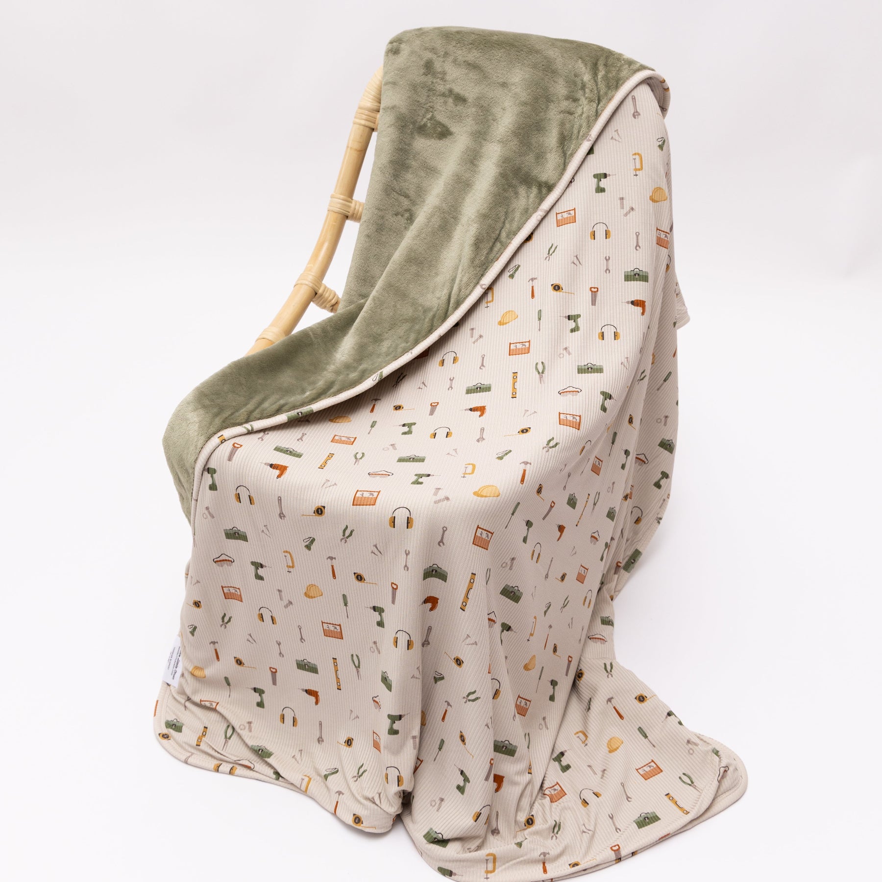 Tool Time Small Ribbed Toddler Blanket