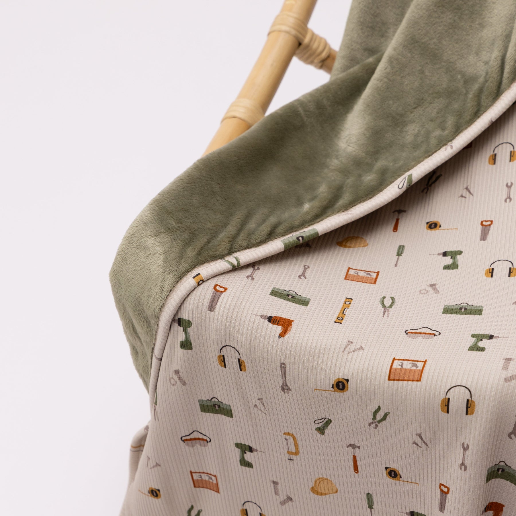 Tool Time Small Ribbed Toddler Blanket